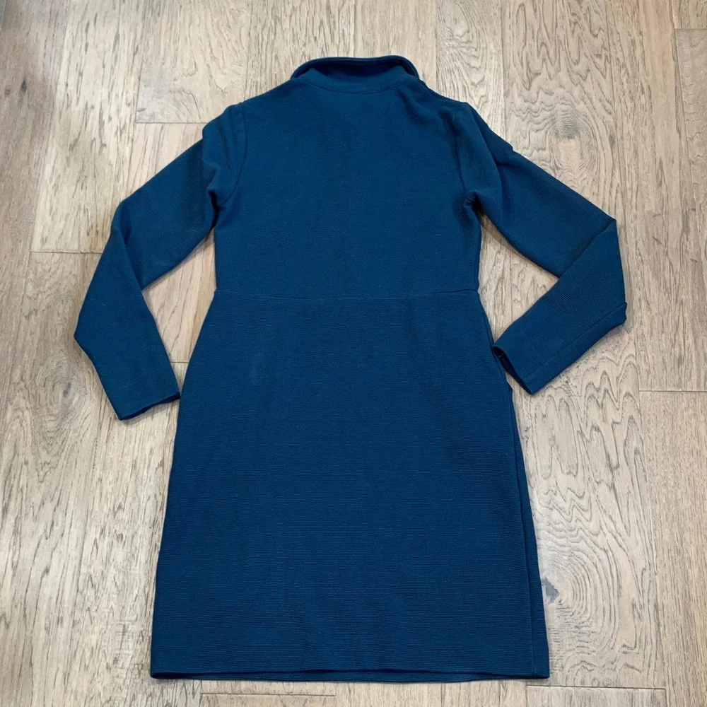 Boden Women's Blue Cam Zip-Up Ottoman Dress Size 2R - Picture 5 of 11